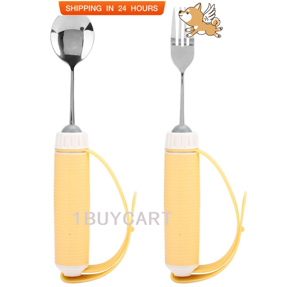 Buybest1 Dining Eating Aids Utensil for Disabled Stroke Hemiplegia