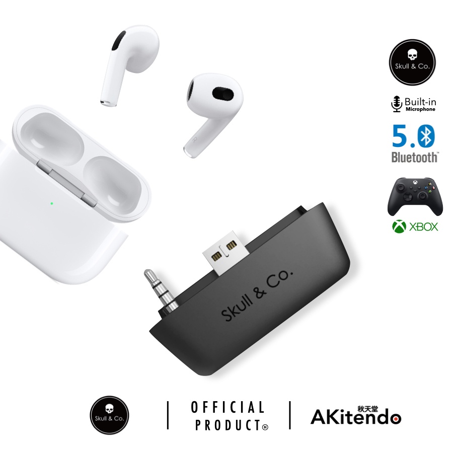 Skull Co Bluetooth Headphone Adapter Xbox One Skull AudioStick