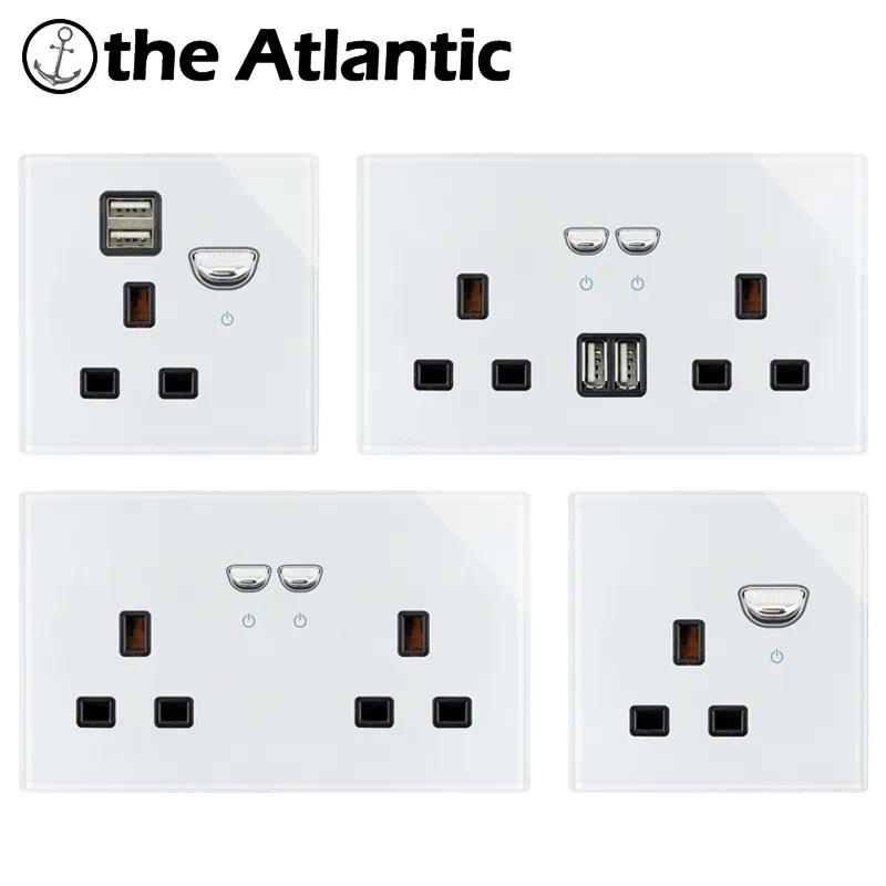 13A UK Plug Power Socket With USB Charger Wall Outlet Double Outlet
