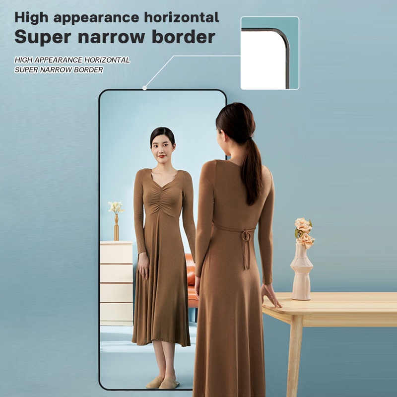 , 155*45CM mirror wall mirror with stand whole body bathroom mirror ...