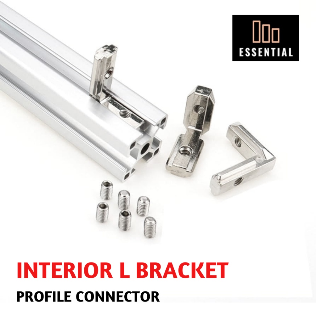 T Slot L Bracket Interior L Corner Joint Angle Bracket for Aluminum