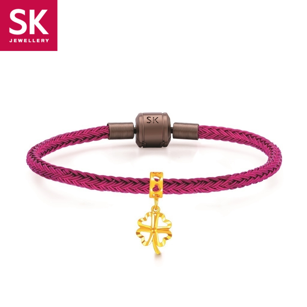 SK 916 Clover Gold Charm Bracelet Shopee Malaysia