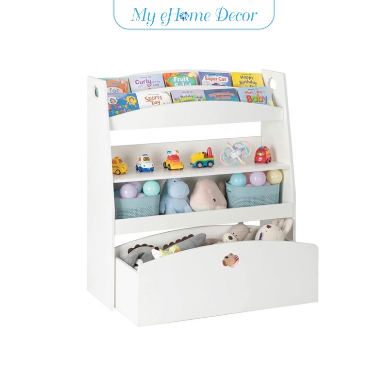 Toy organizer kids book oragnizer book case storage for kids living ...