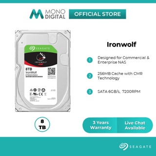 Seagate IronWolf 8TB SATA III 3.5 Internal NAS Hard Drive, 7200