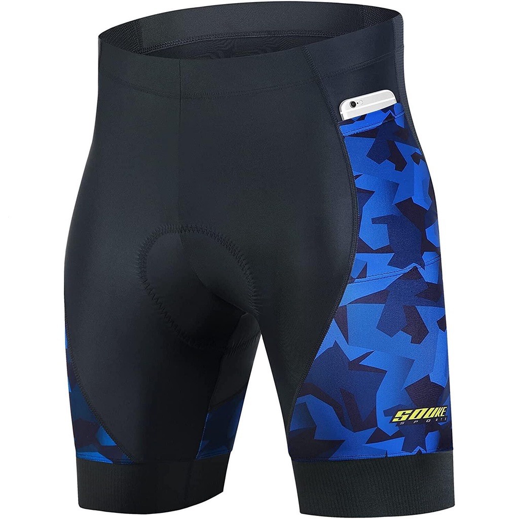 Souke Cycling Shorts with 2 Pockets 20D Padded Bike Shorts Cycling Pants Bicycle Shorts Comfortable Road Biking Pants with Pocket Shopee Malaysia