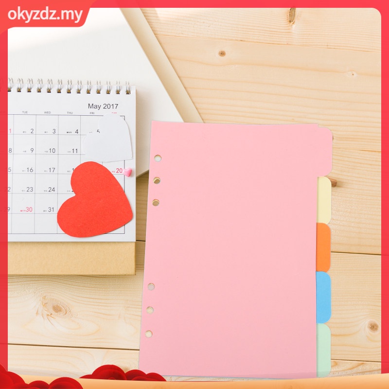 Mini Binders Divider Papers A5 Dividers Tab Separator Inner Core 1pcs