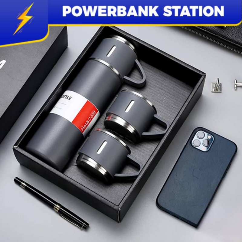 PSB_ Creative Vacuum Cup Set 500ml 304 Stainless Steel Thermos Flask ...