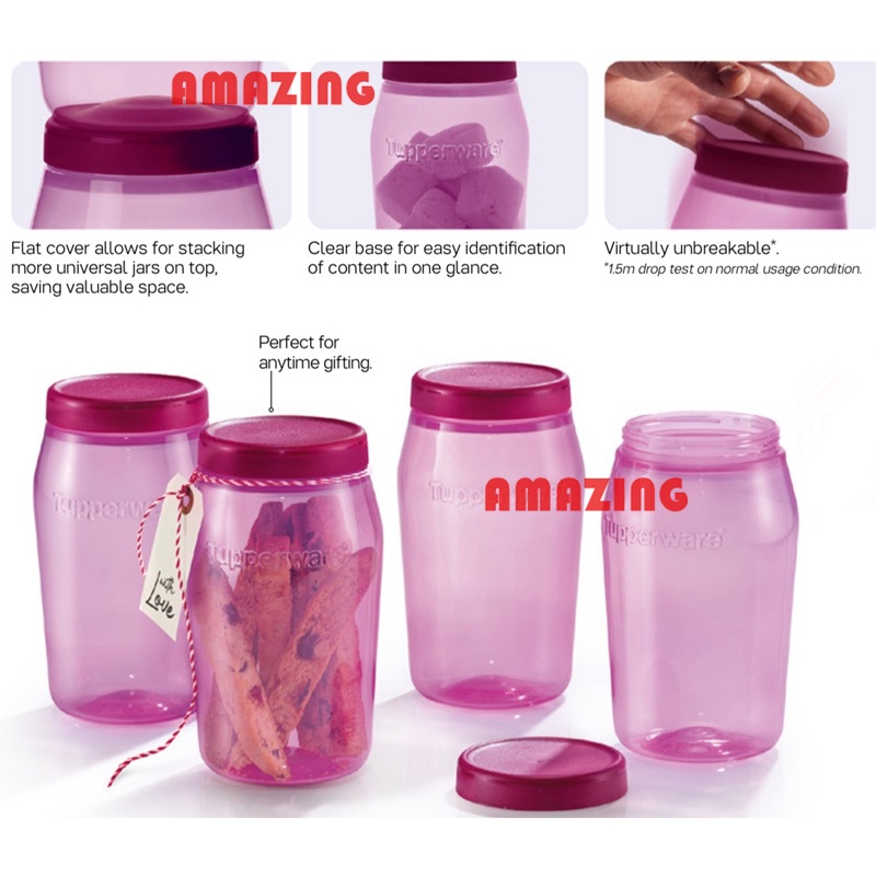 Tupperware Universal Jar 825ml or 550ml/ Food Container/ Food Storage ...