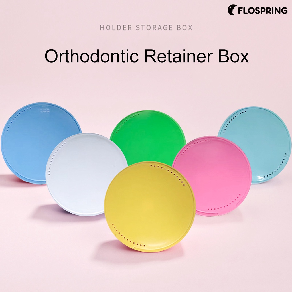 FLOrthodontic Retainer Box WearResistant Vent Hole Design with Mirror Dental Mouthguard