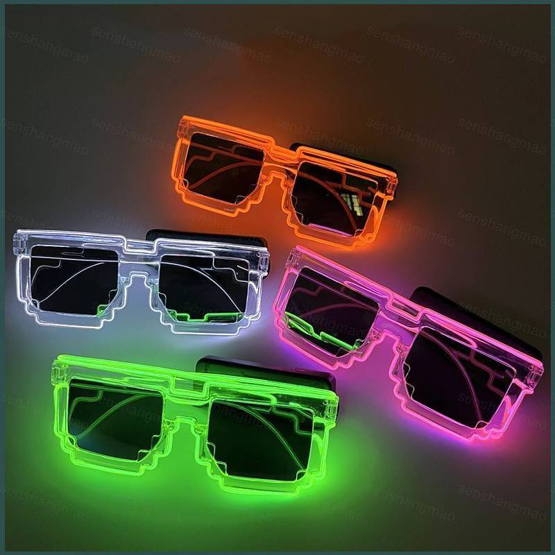 Flip Mosaic LED luminescent glasses wireless sunglasses party