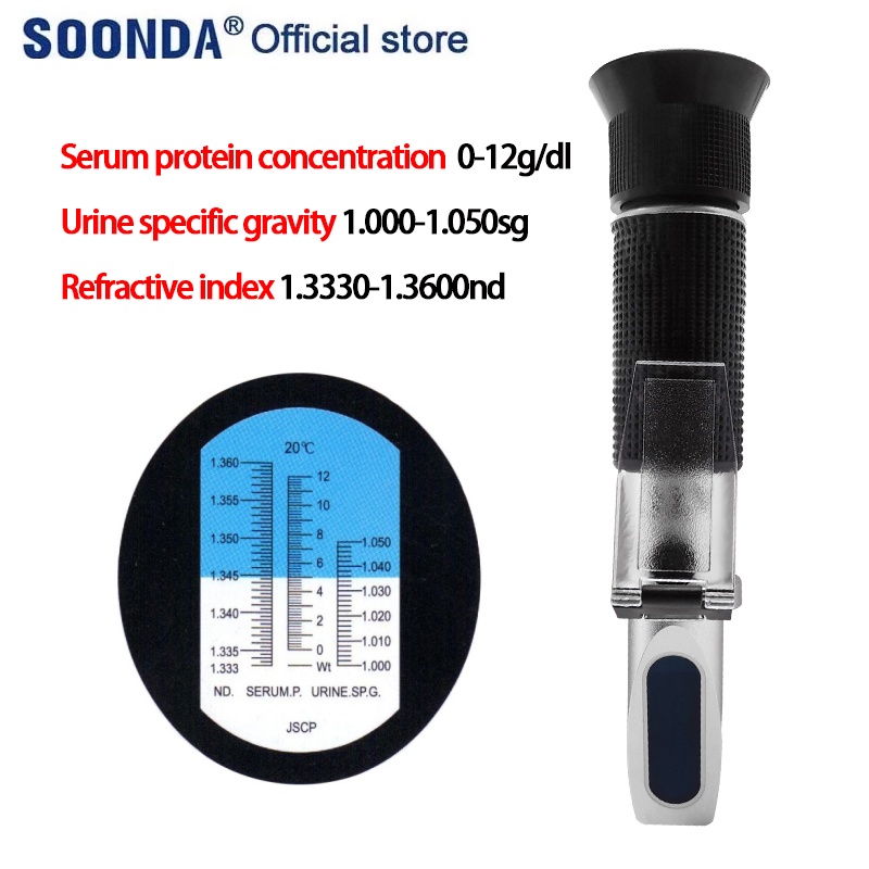 Refractometer Animal Urine Hydrometer Serum Protein Concentration Meter
