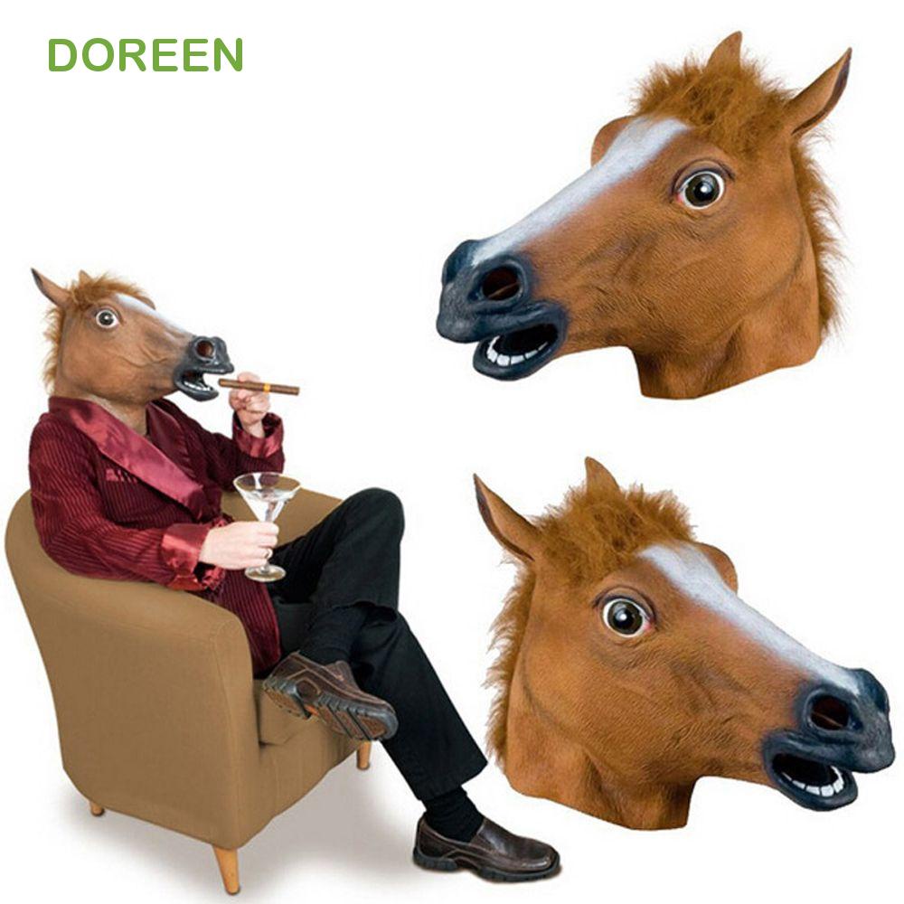 DOREEN BoJack Horseman Head Cover Simulated For Women Men Horse Mask