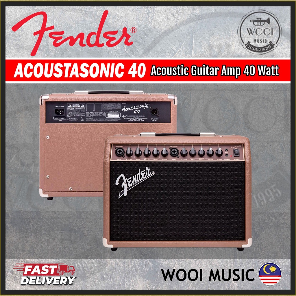 Fender Acoustasonic 40 Acoustic Guitar Combo Amp 40W Shopee Malaysia