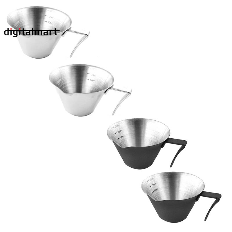 Espresso Measuring Cup with Handle 2 Pack Double Shot Espresso Cups