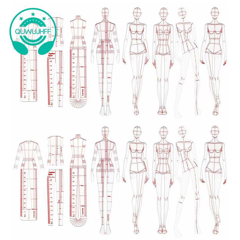 Fashion Illustration Rulers Sketching Templates Ruler Sewing Humanoid ...