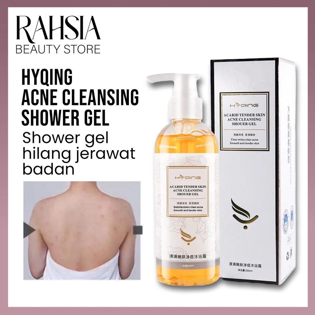 HYQING Body Acne Cleansing Shower Gel Jerawat Badan Tender Skin Eczema