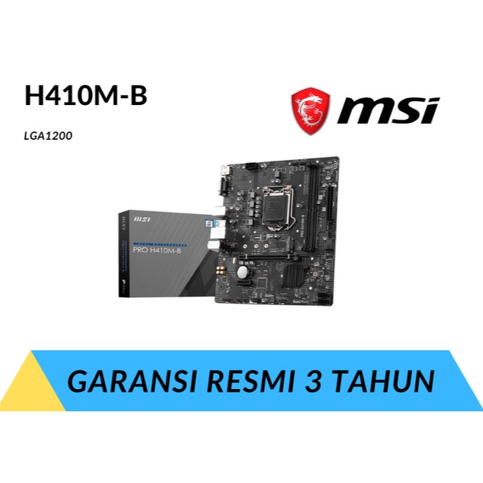 Motherboard MSI PRO H410MB LGA1200 DDR4 VGA HDMI Mainboard H410