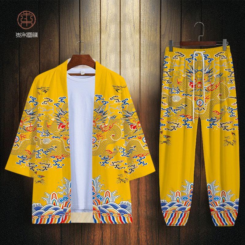 ((Ready Stock, Chinese Style Trendy) Chinese Style Retro Yellow Jacket ...