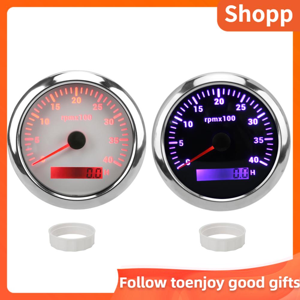 Shopp Tacho Gauge 4000RPM Boat Tachometer IP67 Fog High Accuracy 932V