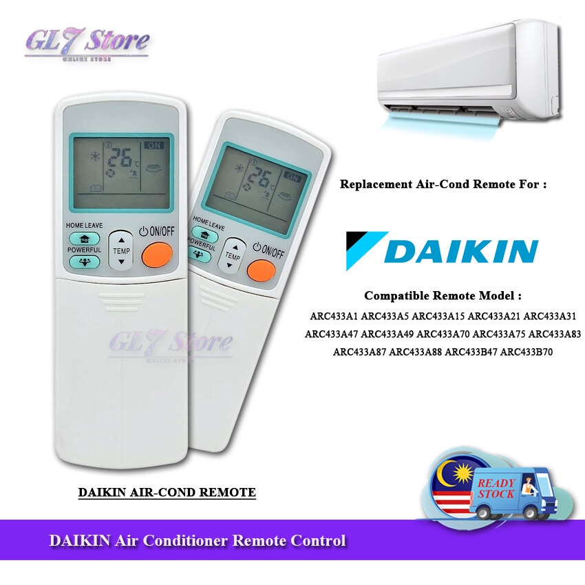 DAIKIN AIR COND REMOTE CONTROL REMOTE AIR COND DAIKIN ARC433A1 ARC433A5 ...