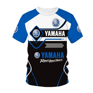 Yamaha T-shirt 3D High Quality Men's Graphic Printed Motorcycle Racing Crew  Neck Round Short Sleeve for Car Moto Sport and Fans Sportswear 