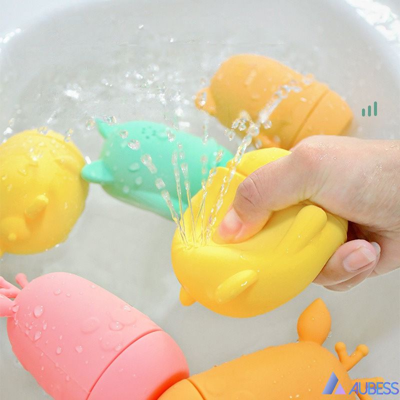 New Product Baby 13 Years Old Silicone Bath Toy Animal Shape Baby