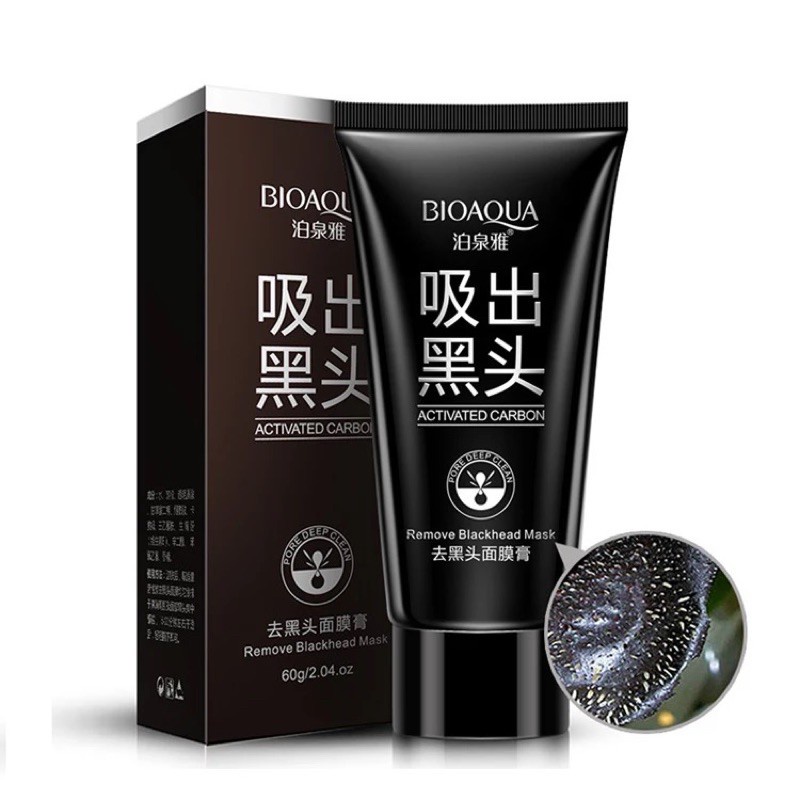 Bioaqua Black Carbon Charcoal Blackhead Removal Peel Off Mask Masker