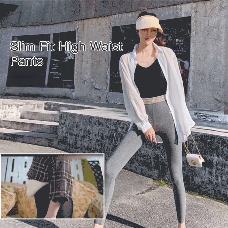 Read Stock】Slim Fit HighWaisted Pants for Women