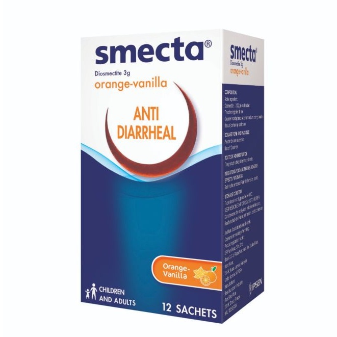 Smecta Orange / Vanilla AntiDiarrheal For Children & Adults ( 12s