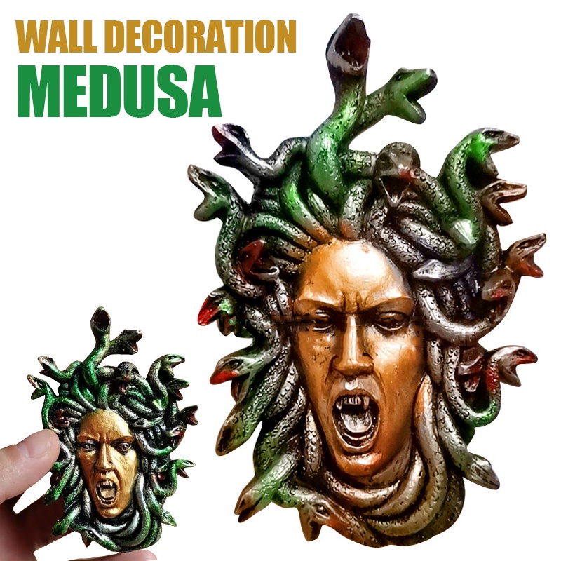 New Medusa Wall Statue Greek Mythology Monster Statue Gothic Myth Legend Statues Shopee Malaysia