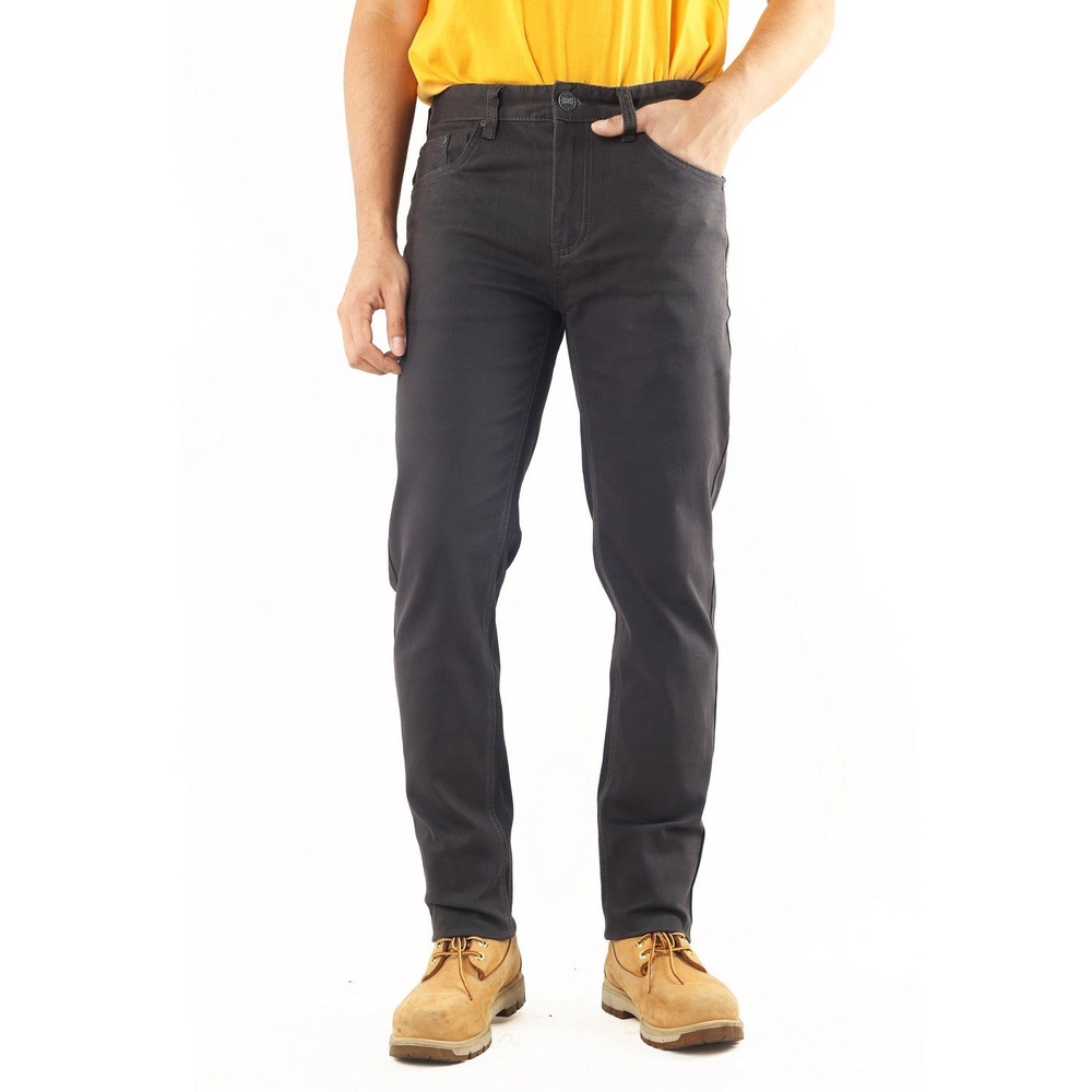 EXHAUST Stretchable Jeans Long Pants [303 Slim Fit]Olive/Lt. Coffee/Dk