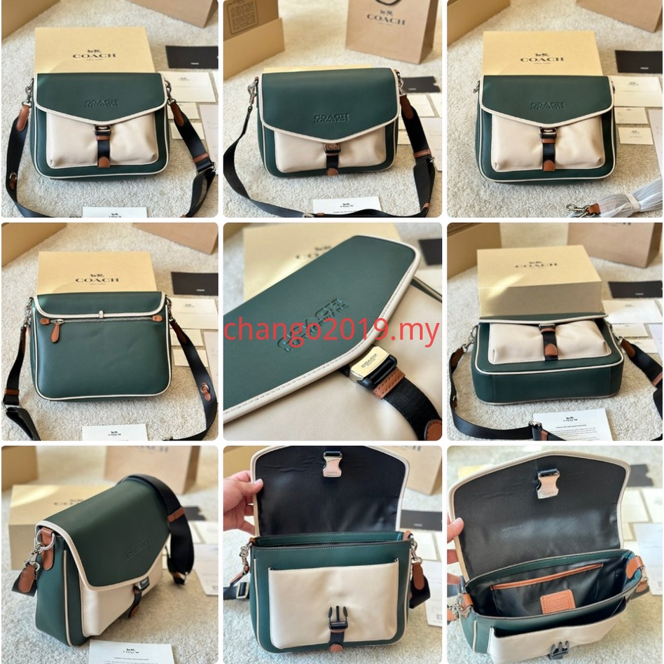 Prem1um Full Cowleather coach Men's Crossbody Bag Men Sling Messenger