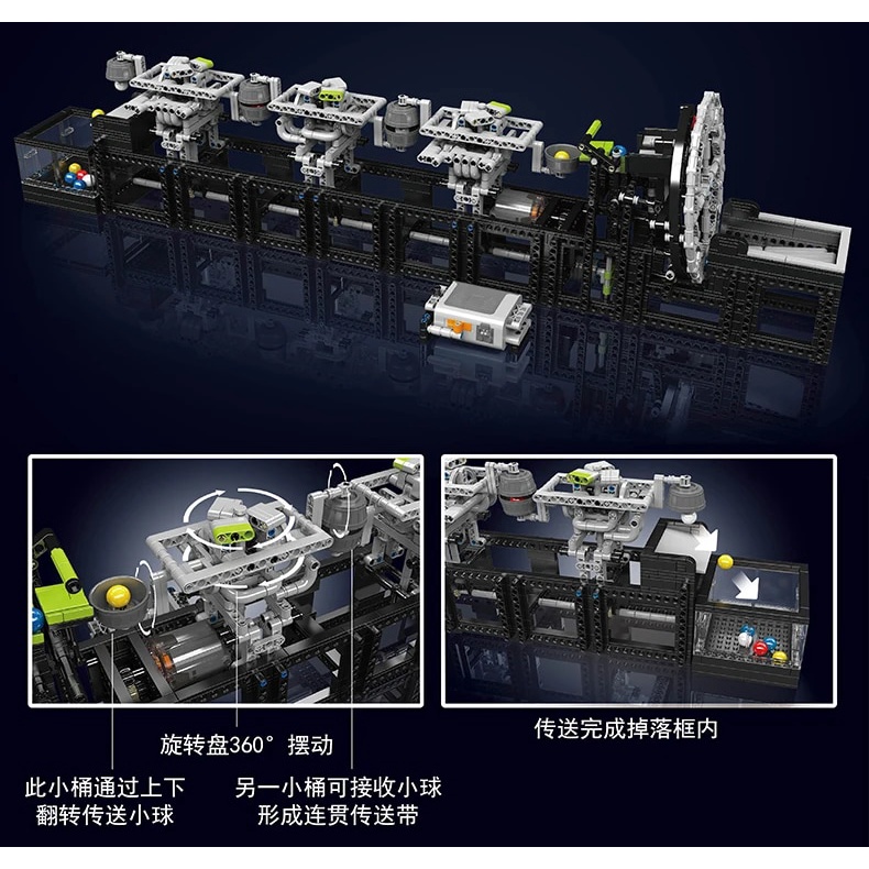 Mould King 26011 Technic Great Ball Contraption Assembly Line Factory ...