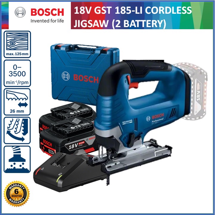 BOSCH 18V GST 185LI CORDLESS JIGSAW (JIG SAW) Shopee Malaysia
