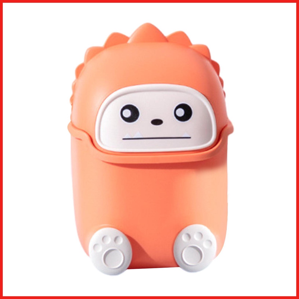 Table Waste Basket Lid Detachable Garbage Waste Bin Cute Garbage Bin