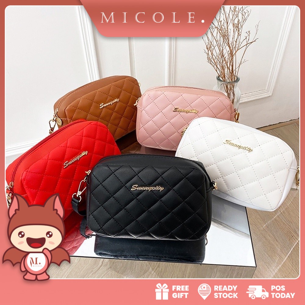 Ready Stock MICOLE SB2793 Korean Women Sling Bag Casual Lady Crossbody Shoulder Bags Borong Beg Murah Wanita Perempuan