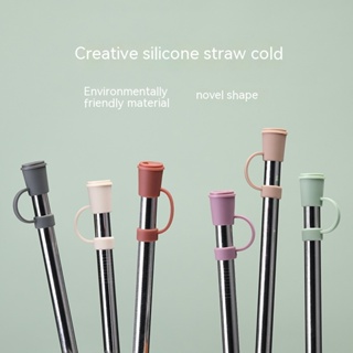 4pcs Cute Silicone Straw Cap Covers With Pink Straw Cup Covers, Reusable  Flower Dust-proof And Leakage-proof Caps, Random Color