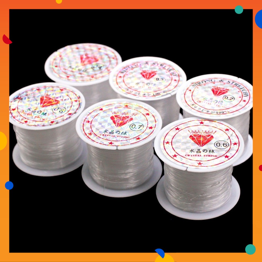 No Elastic String Craft Beads Illusion Cord Tali Tangsi Manik Crystal