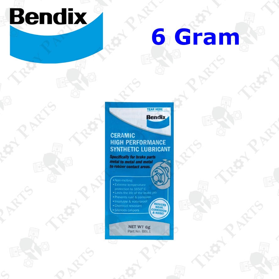 (6g Pack) Bendix Ceramic High Performance Synthetic Lubricant / Rubber Grease / Brake Pad Grease