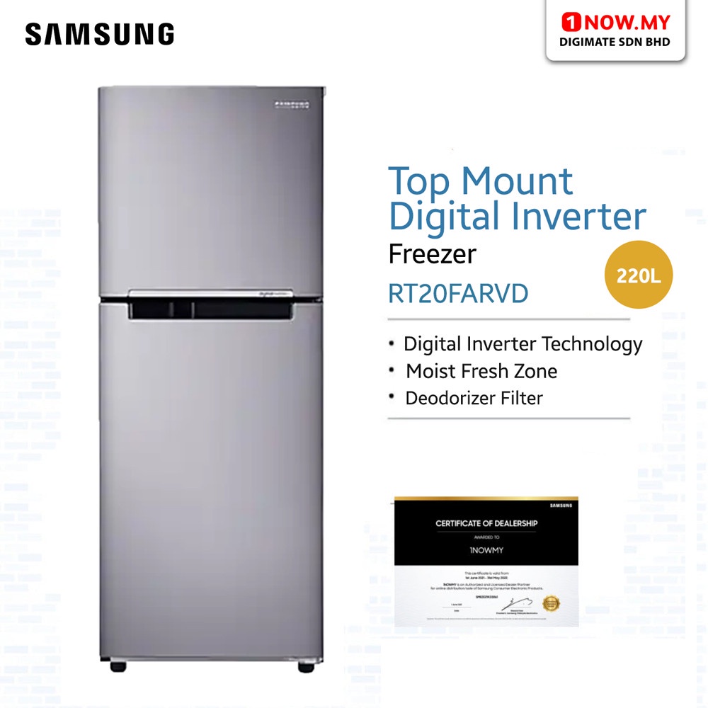 SAMSUNG 220L Inverter Top Mount Freezer Refrigerator RT20FARVDSA ...