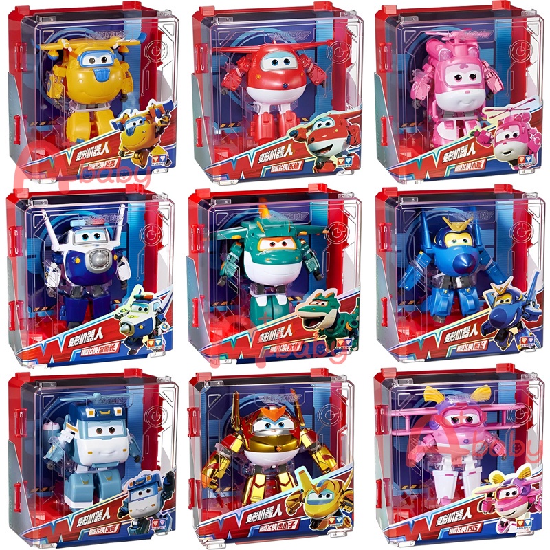 Kids 15cm Big Super Wings Original Auldey Toys Action Figure Robot ...