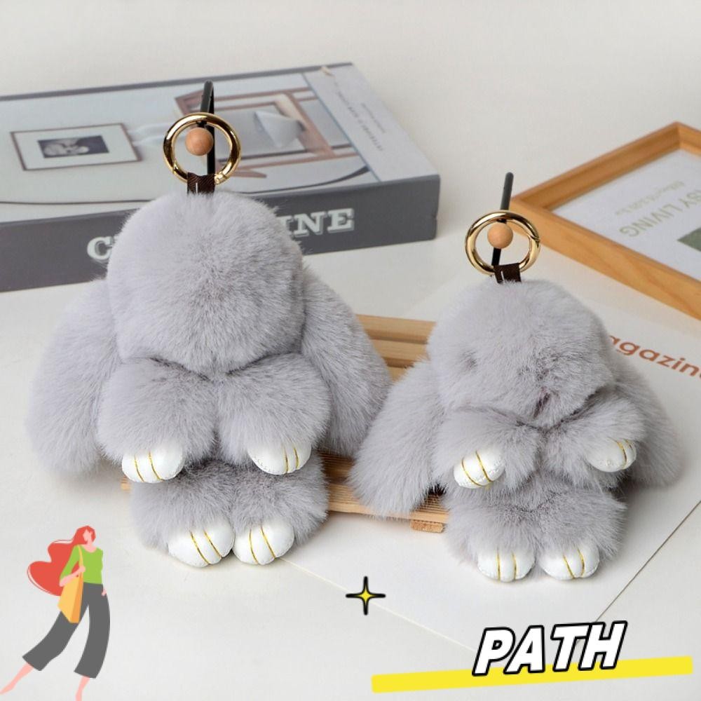 PA-HOME Bunny Keychain, Trinket Artificial Rabbit Fur Rabbit Key Chain ...