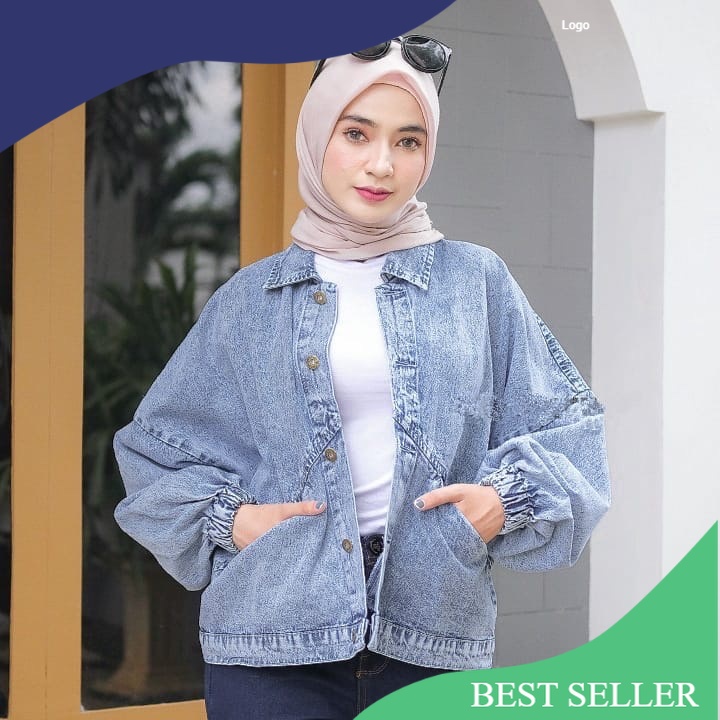 Women's VINTAGE JEANS JACKET/OVERSIZED DENIM JEANS JACKET/BAGGY PREMIUM