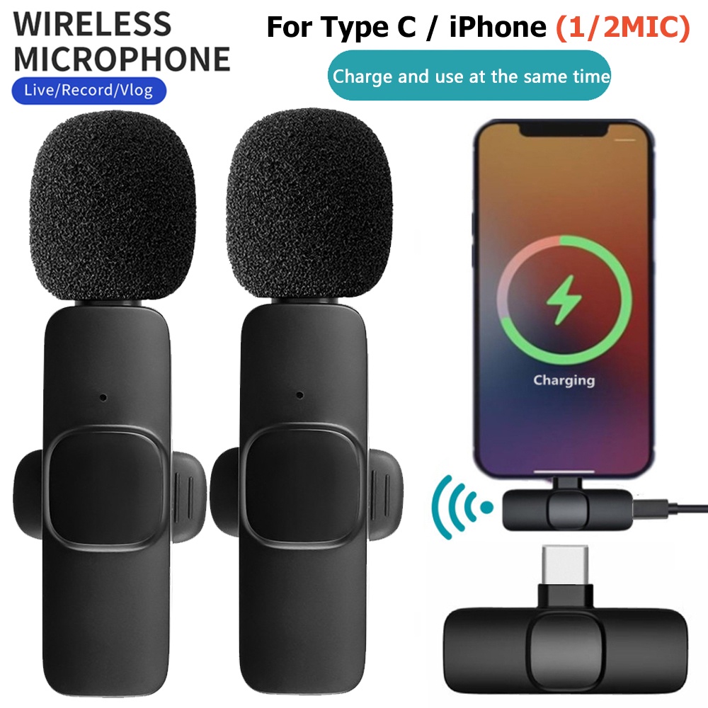 Wireless Mic for Vlogging K8/K9/K35 Clip Lapel Mini Microphone for