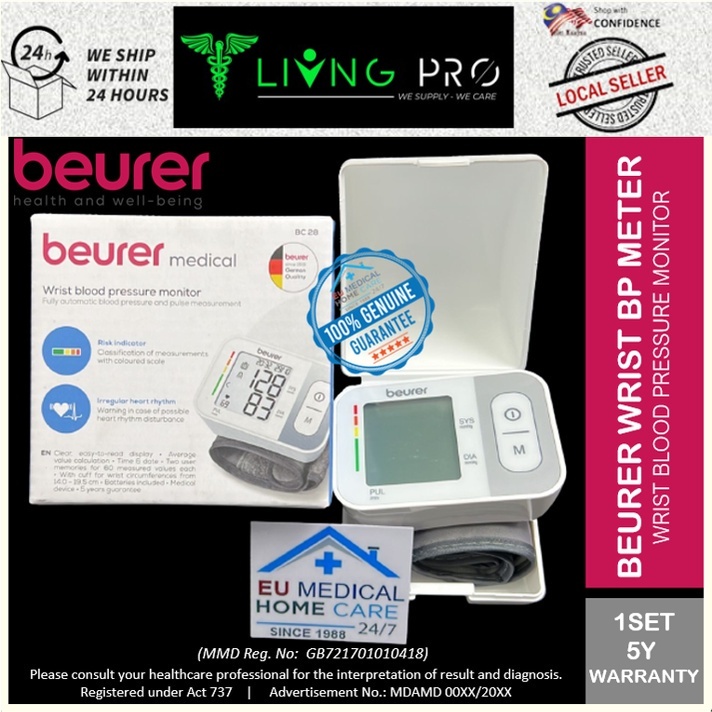 BEURER BC 28/ BC28 wrist blood pressure monitor tekanan darah