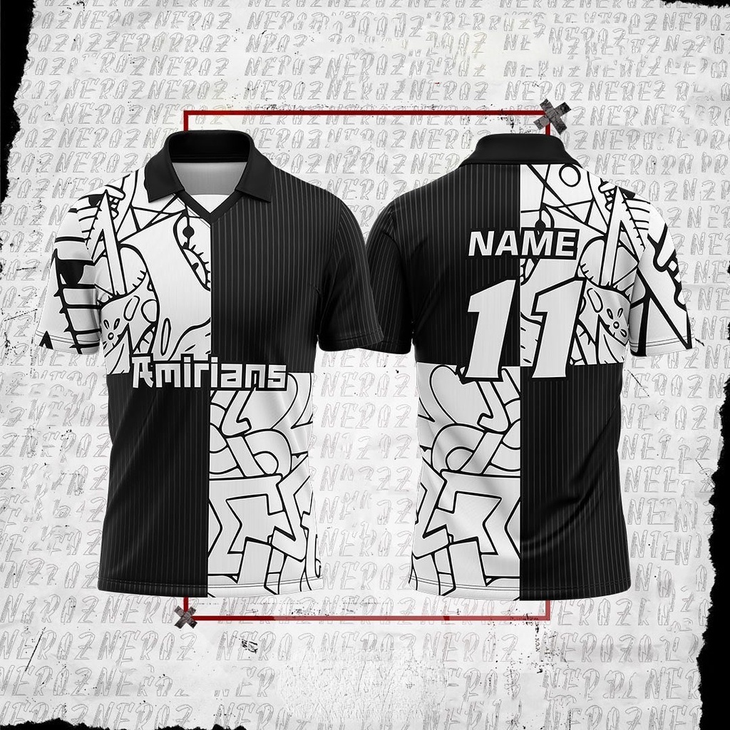 Jersi Murah Custom Nama Baju Jersi Lelaki Black Hitam PINK Custom Name ...