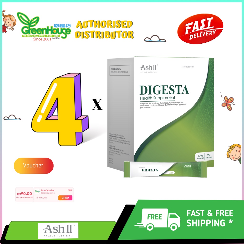 (SALES)ASH II-DIGESTA (1.4G X 20 SACHETS) *4 (Exp: May 2027) | Shopee ...