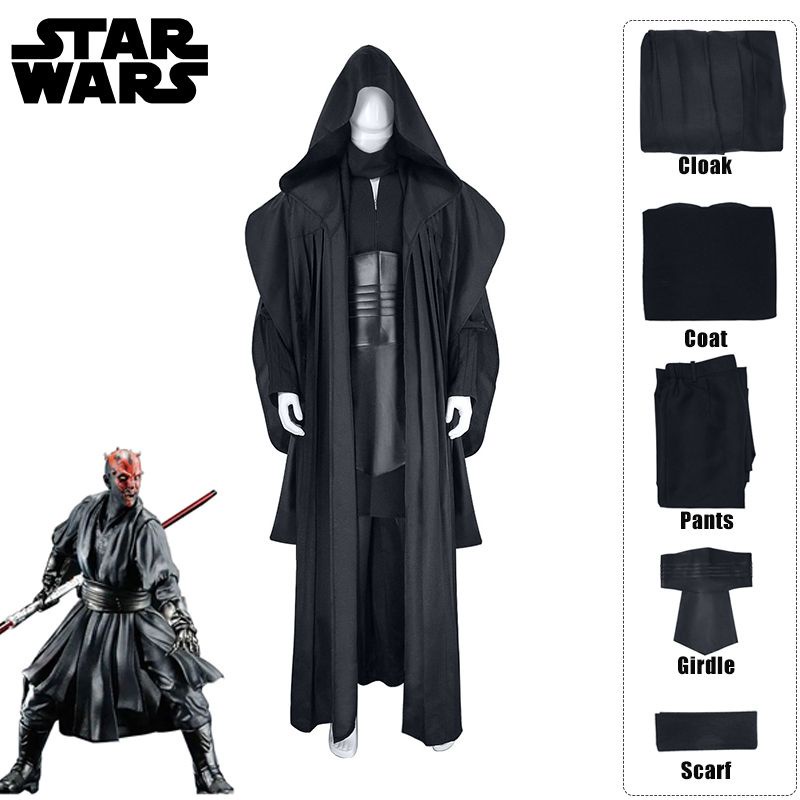 Star Wars Darth Maul Cosplay Costume Halloween Fancy Dress Party All ...