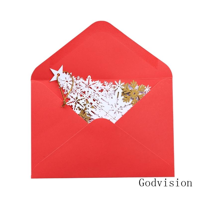 BB Christmas Cards 3D Popup Snowflake Tree Greeting Card Message Cards