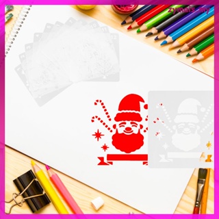 12pcs Xmas Drawing Templates Hollow Painting Stencils Templates Graphics  Stencils for Kids DIY Crafts Scrapbooking School Projects 